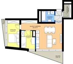 3 pokoje, mieszkanie 54,93 m², piętro 15, oferta nr M.230, Nowa Gwiazda, Katowice, Zawodzie, ul. Bogucicka