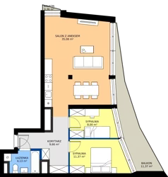 3 pokoje, mieszkanie 68,22 m², piętro 23, oferta nr M.360, Nowa Gwiazda, Katowice, Zawodzie, ul. Bogucicka