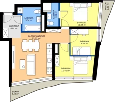 4 pokoje, apartament 69,99 m², piętro 19, oferta nr M.287, Nowa Gwiazda, Katowice, Zawodzie, ul. Bogucicka