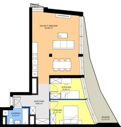 3 pokoje, mieszkanie 68,24 m², piętro 20, oferta nr M.312, Nowa Gwiazda, Katowice, Zawodzie, ul. Bogucicka