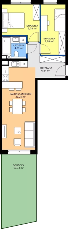 3 pokoje, mieszkanie 53,78 m², parter, oferta nr M5, Massalskiego Trust, Kielce, Ślichowice, ul. Massalskiego