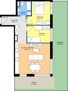 3 pokoje, mieszkanie 58,75 m², parter, oferta nr M.3, Rezydencja Świerkowa etap II, Radom, Idalin, ul. Świerkowa