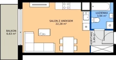 1 pokój, mieszkanie 29,71 m², piętro 1, oferta nr M.74, Rezydencja Świerkowa etap II, Radom, Idalin, ul. Świerkowa