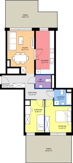 3 pokoje, mieszkanie 67,34 m², piętro 7, oferta nr M.135, Rezydencja Świerkowa etap II, Radom, Idalin, ul. Świerkowa