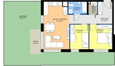 3 pokoje, mieszkanie 56,16 m², parter, oferta nr M.68, Rezydencja Świerkowa etap II, Radom, Idalin, ul. Świerkowa