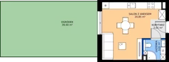 1 pokój, mieszkanie 25,87 m², parter, oferta nr M3, Massalskiego Trust etap II, Kielce, Ślichowice, ul. Massalskiego