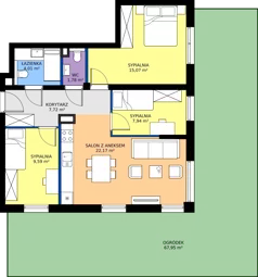 4 pokoje, mieszkanie 68,28 m², parter, oferta nr M1, Massalskiego Trust etap II, Kielce, Ślichowice, ul. Massalskiego