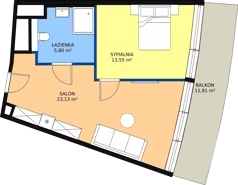2 pokoje, apartament inwestycyjny 43,07 m², piętro 4, oferta nr 4.A01, Linea Mare Pobierowo, Pobierowo, ul. Karola Borka 6