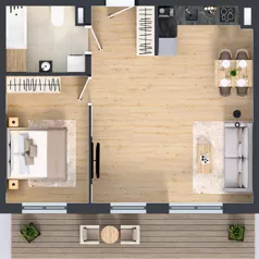 2 pokoje, mieszkanie 51,05 m², piętro 2, oferta nr 19, Osiedle Janowiecka 27, Warszawa, Targówek, Elsnerów, ul. Janowiecka 27