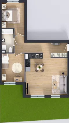 3 pokoje, mieszkanie 64,63 m², parter, oferta nr 34, Osiedle Janowiecka 27, Warszawa, Targówek, Elsnerów, ul. Janowiecka 27