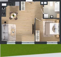 2 pokoje, mieszkanie 42,63 m², parter, oferta nr 51, Osiedle Janowiecka 27, Warszawa, Targówek, Elsnerów, ul. Janowiecka 27