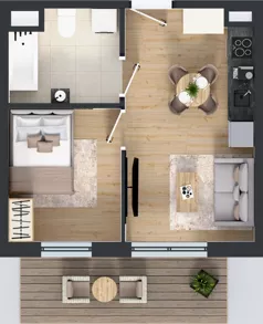 2 pokoje, mieszkanie 28,62 m², piętro 2, oferta nr 59, Osiedle Janowiecka 27, Warszawa, Targówek, Elsnerów, ul. Janowiecka 27