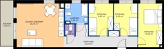 4 pokoje, mieszkanie 79,37 m², piętro 1, oferta nr 14, Osiedle Janowiecka 27, Warszawa, Targówek, Elsnerów, ul. Janowiecka 27