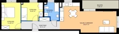 3 pokoje, mieszkanie 63,35 m², piętro 1, oferta nr 7, Osiedle Janowiecka 27, Warszawa, Targówek, Elsnerów, ul. Janowiecka 27