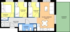 4 pokoje, mieszkanie 60,93 m², parter, oferta nr 31, Osiedle Janowiecka 27, Warszawa, Targówek, Elsnerów, ul. Janowiecka 27