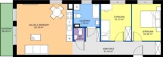 3 pokoje, mieszkanie 66,89 m², parter, oferta nr 6, Osiedle Janowiecka 27, Warszawa, Targówek, Elsnerów, ul. Janowiecka 27