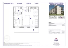 2 pokoje, mieszkanie 51,05 m², piętro 2, oferta nr 19, Osiedle Janowiecka 27, Warszawa, Targówek, Elsnerów, ul. Janowiecka 27