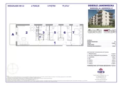 4 pokoje, mieszkanie 79,37 m², piętro 2, oferta nr 22, Osiedle Janowiecka 27, Warszawa, Targówek, Elsnerów, ul. Janowiecka 27