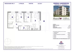 4 pokoje, mieszkanie 60,93 m², parter, oferta nr 31, Osiedle Janowiecka 27, Warszawa, Targówek, Elsnerów, ul. Janowiecka 27