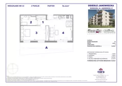 2 pokoje, mieszkanie 56,64 m², parter, oferta nr 33, Osiedle Janowiecka 27, Warszawa, Targówek, Elsnerów, ul. Janowiecka 27