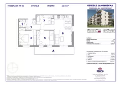 3 pokoje, mieszkanie 62,10 m², piętro 1, oferta nr 36, Osiedle Janowiecka 27, Warszawa, Targówek, Elsnerów, ul. Janowiecka 27