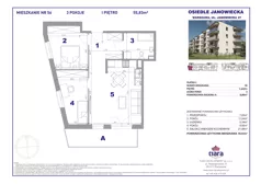 3 pokoje, mieszkanie 55,83 m², piętro 1, oferta nr 56, Osiedle Janowiecka 27, Warszawa, Targówek, Elsnerów, ul. Janowiecka 27
