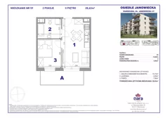 2 pokoje, mieszkanie 28,62 m², piętro 2, oferta nr 59, Osiedle Janowiecka 27, Warszawa, Targówek, Elsnerów, ul. Janowiecka 27
