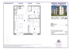 2 pokoje, mieszkanie 37,81 m², piętro 1, oferta nr 9, Osiedle Janowiecka 27, Warszawa, Targówek, Elsnerów, ul. Janowiecka 27