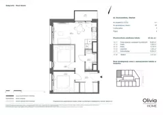 3 pokoje, apartament inwestycyjny 47,41 m², piętro 4, oferta nr 4.1, Olivia Pulse, Gdańsk, Oliwa, ul. Grunwaldzka