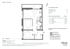 3 pokoje, apartament inwestycyjny 47,08 m², piętro 13, oferta nr 13.1, Olivia Pulse, Gdańsk, Oliwa, ul. Grunwaldzka