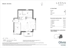 3 pokoje, mieszkanie 72,12 m², piętro 2, oferta nr s1.2.06, Leśna Sopot, Sopot, Świemirowo, ul. Leśna 13
