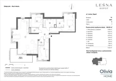 4 pokoje, mieszkanie 106,65 m², piętro 1, oferta nr s1.1.03, Leśna Sopot, Sopot, Świemirowo, ul. Leśna 13
