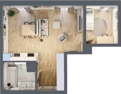 2 pokoje, mieszkanie 46,94 m², piętro 3, oferta nr 24, Lipowa 45, Łódź, Polesie, Stare Polesie, ul. Lipowa 45