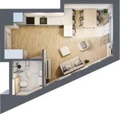 1 pokój, mieszkanie 29,15 m², piętro 2, oferta nr 23, Lipowa 45, Łódź, Polesie, Stare Polesie, ul. Lipowa 45