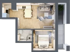 2 pokoje, mieszkanie 32,24 m², piętro 5, oferta nr 43, Lipowa 45, Łódź, Polesie, Stare Polesie, ul. Lipowa 45