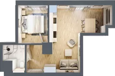2 pokoje, mieszkanie 32,67 m², piętro 6, oferta nr 51, Lipowa 45, Łódź, Polesie, Stare Polesie, ul. Lipowa 45