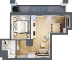 2 pokoje, mieszkanie 32,67 m², piętro 5, oferta nr 42, Lipowa 45, Łódź, Polesie, Stare Polesie, ul. Lipowa 45