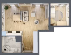 2 pokoje, mieszkanie 46,94 m², piętro 2, oferta nr 15, Lipowa 45, Łódź, Polesie, Stare Polesie, ul. Lipowa 45