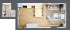 1 pokój, mieszkanie 25,37 m², piętro 1, oferta nr 7, Lipowa 45, Łódź, Polesie, Stare Polesie, ul. Lipowa 45