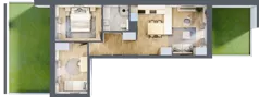 3 pokoje, mieszkanie 49,81 m², parter, oferta nr 60, Lipowa 45, Łódź, Polesie, Stare Polesie, ul. Lipowa 45