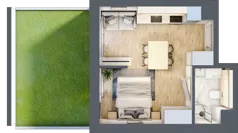 1 pokój, mieszkanie 25,34 m², parter, oferta nr 62, Lipowa 45, Łódź, Polesie, Stare Polesie, ul. Lipowa 45