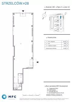 Lokal użytkowy 114,36 m², oferta nr U.5, Strzelców 28 - lokale usługowe, Kraków, Prądnik Czerwony, ul. Strzelców 28