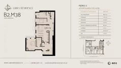 4 pokoje, apartament 129,74 m², piętro 5, oferta nr B2.M38, Libra Residence, Kraków, Stare Miasto, ul. Librowszczyzna 3 / Bonerowska 1