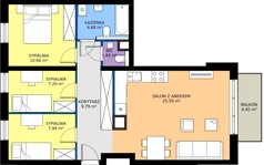 4 pokoje, mieszkanie 67,30 m², piętro 4, oferta nr 17B, Strzelców 28, Kraków, Prądnik Czerwony, ul. Strzelców 28