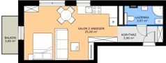1 pokój, mieszkanie 32,87 m², piętro 4, oferta nr 16B, Strzelców 28, Kraków, Prądnik Czerwony, ul. Strzelców 28