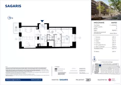2 pokoje, mieszkanie 52,97 m², piętro 1, oferta nr AA0103, Niedziałkowskiego Park, Poznań, Wilda, ul. Niedziałkowskiego Park
