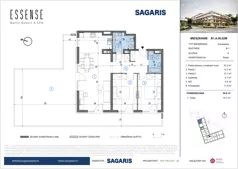 3 pokoje, mieszkanie 84,80 m², parter, oferta nr B1.A.00.02M, ESSENSE Baltic Resort II, Dziwnów, ul. Kaprala Koniecznego 14