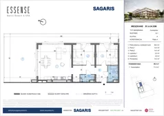 3 pokoje, mieszkanie 89,40 m², piętro 4, oferta nr B1.A.04.50M, ESSENSE Baltic Resort II, Dziwnów, ul. Kaprala Koniecznego 14