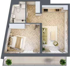 2 pokoje, apartament 47,71 m², parter, oferta nr B5, ESSENSE Baltic Resort, Dziwnów, ul. Kaprala Koniecznego 14