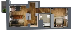 2 pokoje, mieszkanie 55,18 m², piętro 2, oferta nr AA0203, Niedziałkowskiego Park, Poznań, Wilda, ul. Niedziałkowskiego Park